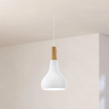 Eglo - Pendant light 1xE27/60W/230V d. 18 cm white