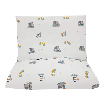 EKO - Cotton muslin bed linen for the crib CARS 2-piece