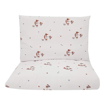 EKO - Cotton muslin bed linen for the crib FOX 2-piece