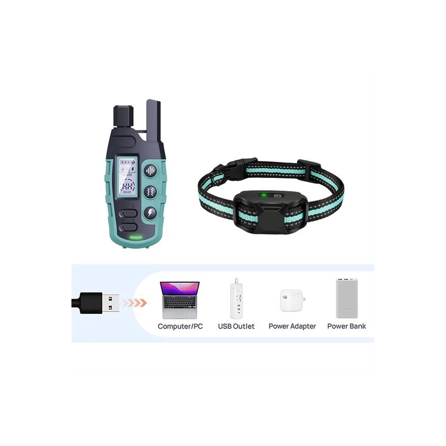 Electric dog training collar 52cm 600m 3,7V IP67