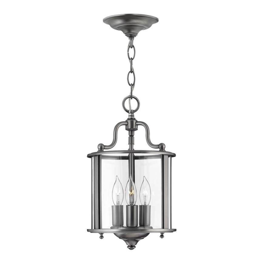 Elstead HK-GENTRY-P-S-PW - Chandelier on a chain GENTRY 3xE14/60W/230V