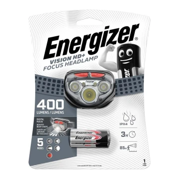 Energizer - LED Headlamp with red light LED/3xAAA IPX4