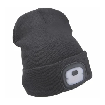 Extol - Hat with a headlamp and USB charging 250 mAh black size UNI