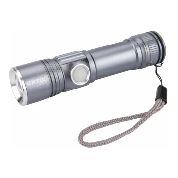 Extol - LED Rechargeable flashlight LED/2000 mAh/3,7V matte chrome