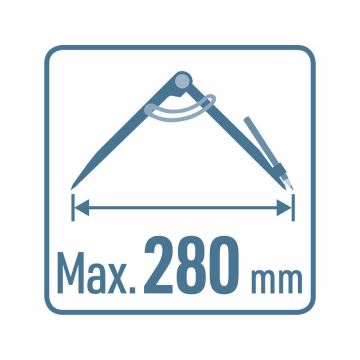 Extol Premium - Drafting/point pair of compasses 0-280 mm
