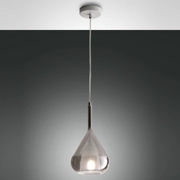 Fabas Luce 3481-40-126 - Chandelier on a string LILA 1xE27/40W/230V grey