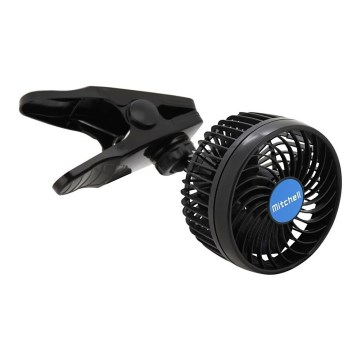 Fan with clip USB 4W/5V black