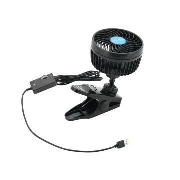 Fan with clip USB 4W/5V black