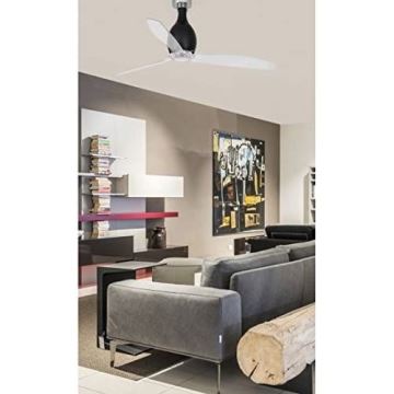 FARO 32027 - Ceiling fan MINI ETERFAN black/clear d. 128 cm + remote control