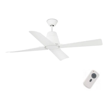 FARO 33480 - Ceiling fan TYPHOON IP44 d. 130 cm white + remote control