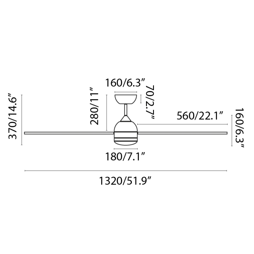 FARO 33524WP - LED Ceiling fan POROS L LED/19W/230V wood/white d. 132 cm SMART + remote control