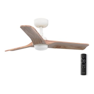 FARO 33805-1TW - LED Dimmable ceiling fan HEYWOOD S LED/10W/230V 2700/4000/6000K wood/white d. 90 cm + remote control