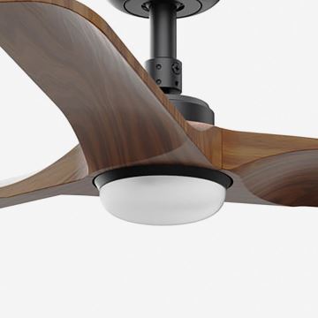 FARO 33806-1TW - LED Dimmable ceiling fan HEYWOOD S LED/10W/230V 2700/4000/6000K wood/black d. 90 cm + remote control