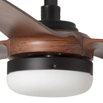 FARO 33817WP-21 - LED Ceiling fan PUNT M LED/24W/230V brown/black d. 130 cm SMART + remote control