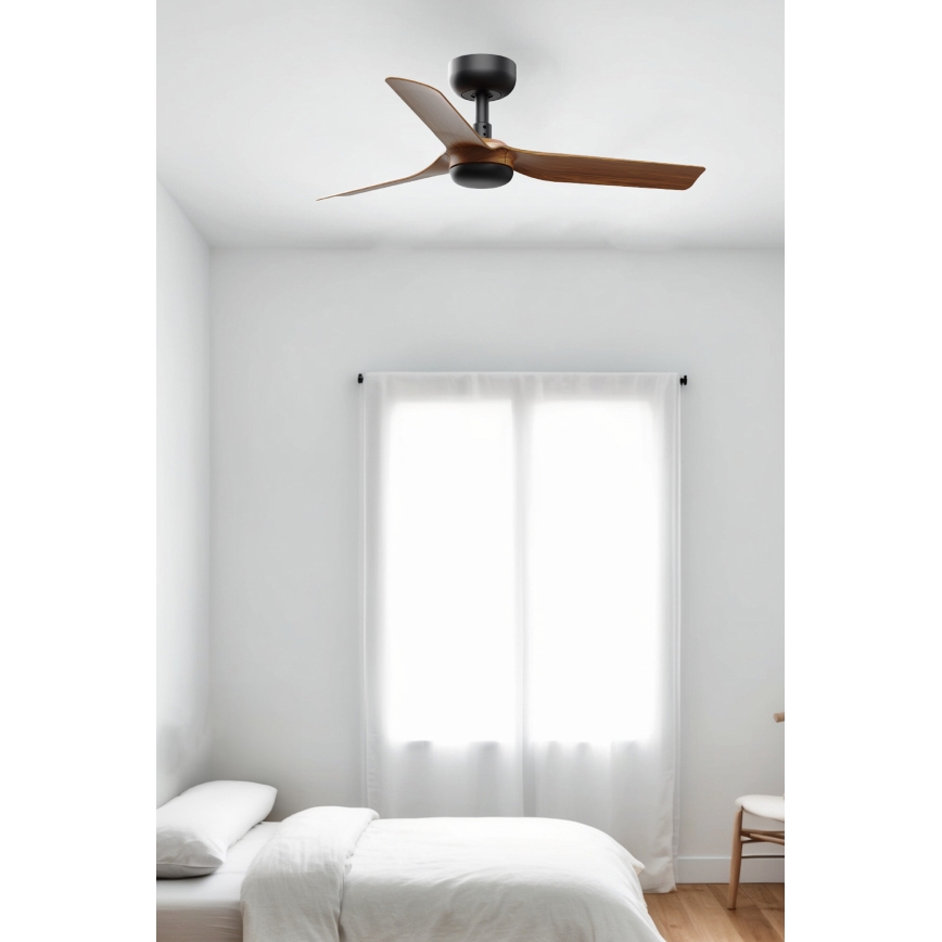 FARO 33823WP - Ceiling fan MINI PUNT S brown/black d. 90 cm SMART + remote control