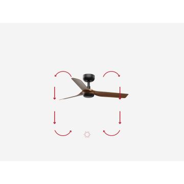 FARO 33823WP - Ceiling fan MINI PUNT S brown/black d. 90 cm SMART + remote control