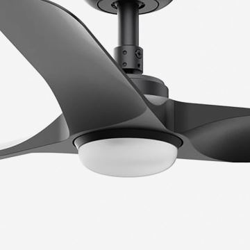 FARO 33825-1TW - LED Dimmable ceiling fan HEY S LED/10W/230V 2700/4000/6000K black d. 90 cm + remote control