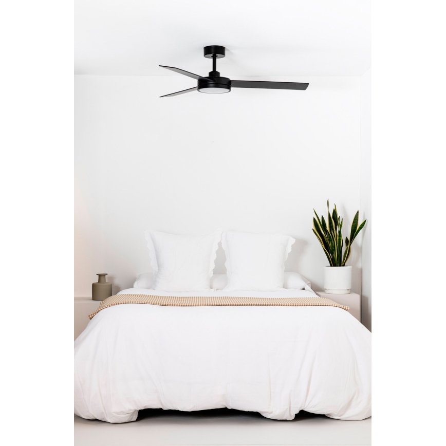 FARO 34261 - LED Ceiling fan BARTH LED/24W/230V black + remote control