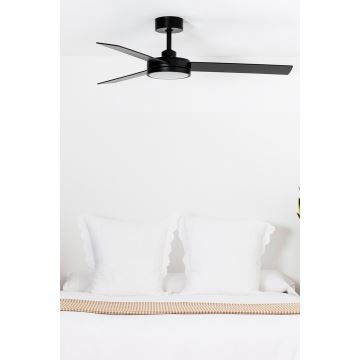 FARO 34261 - LED Ceiling fan BARTH LED/24W/230V black + remote control