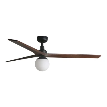 FARO 34276-11L - Ceiling fan KLIM L 1xE27/15W/230V wood/black d. 150 cm + remote control