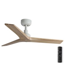 FARO 34281WP - Ceiling fan KLIM S wood/white d. 92,5 cm + remote control