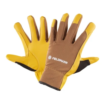 Fieldmann - Work gloves yellow/brown