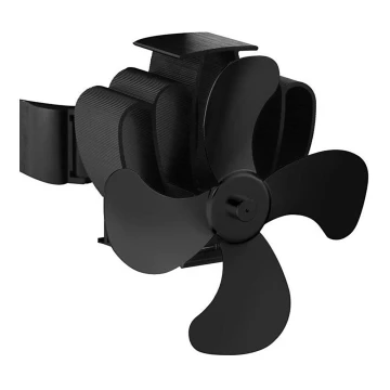 Fireplace oscillating fan 13x18 cm black