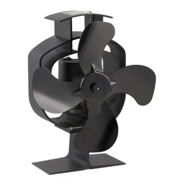 Fireplace oscillating fan 21x170 cm black