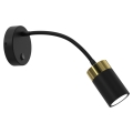 Flexible small lamp JOKER 1xGU10/8W/230V black/gold