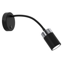 Flexible small lamp JOKER 1xGU10/8W/230V black/matte chrome