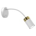 Flexible small lamp JOKER 1xGU10/8W/230V white/gold