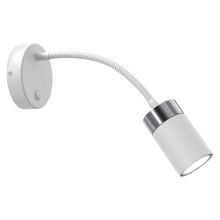 Flexible small lamp JOKER 1xGU10/8W/230V white/matte chrome