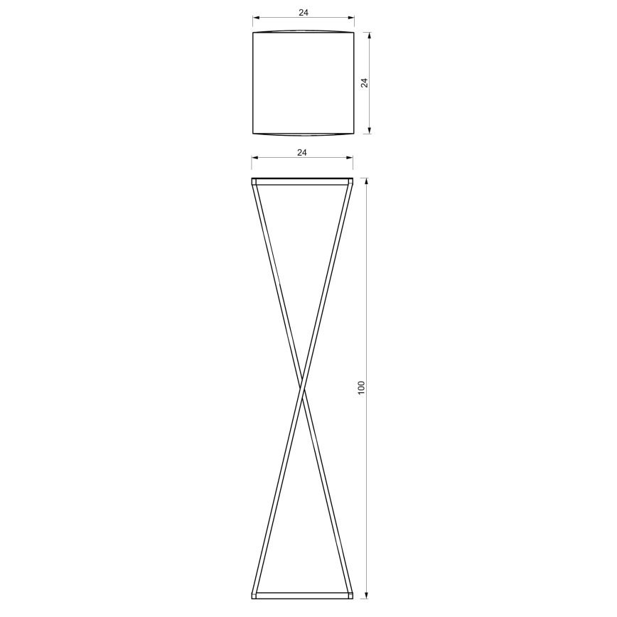 Flower stand 100x24 cm black