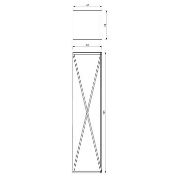 Flower stand 100x24 cm black