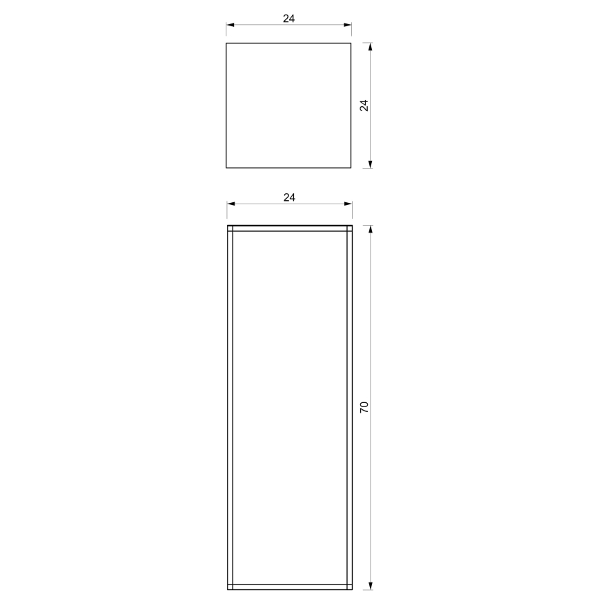 Flower stand 70x24 cm black