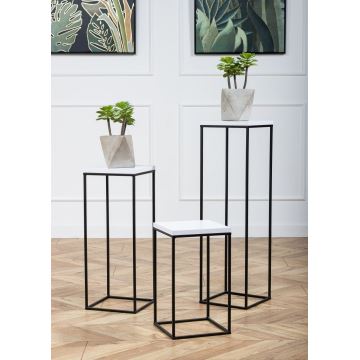 Flower stand BASICLOFT 60x24 black/white