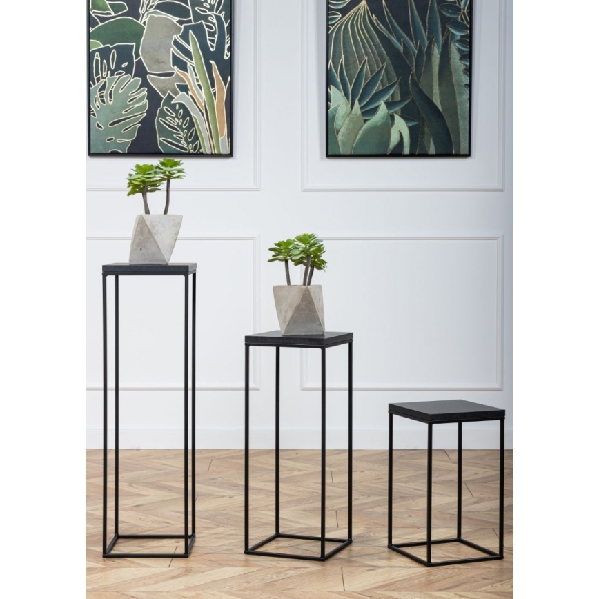 Flower stand BASICLOFT 80x24 black