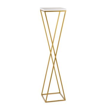 Flower stand LOFT 100x24 cm gold/white