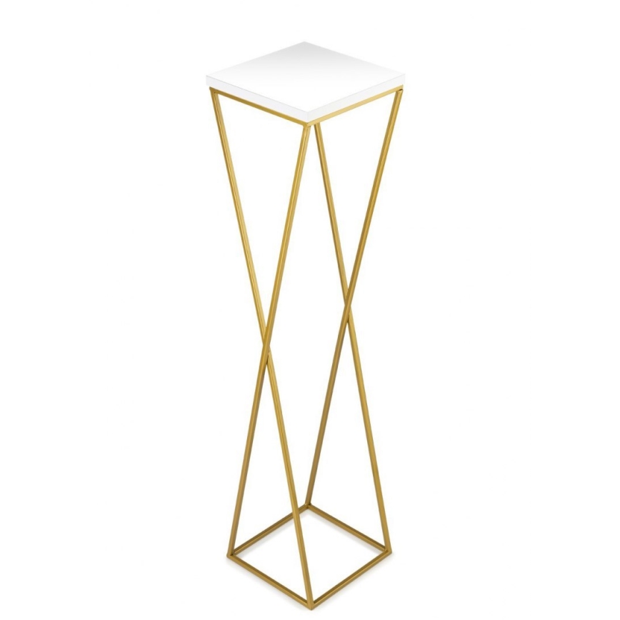 Flower stand LOFT 100x24 cm gold/white