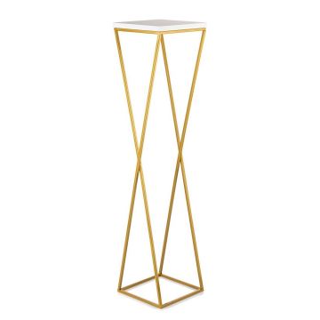 Flower stand LOFT 100x24 cm gold/white