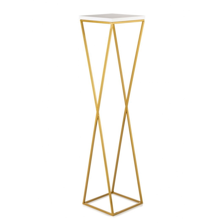 Flower stand LOFT 100x24 cm gold/white