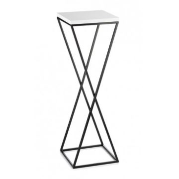 Flower stand LOFT 70x24 cm black/white