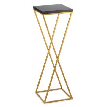 Flower stand LOFT 70x24 cm gold/black