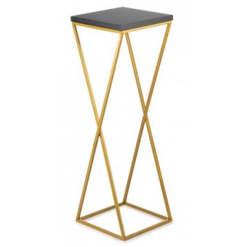 Flower stand LOFT 70x24 cm gold/black