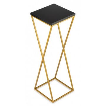 Flower stand LOFT 70x24 cm gold/black