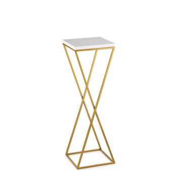 Flower stand LOFT 70x24 cm gold/white