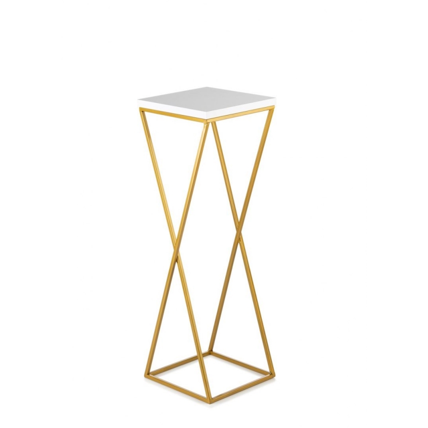 Flower stand LOFT 70x24 cm gold/white