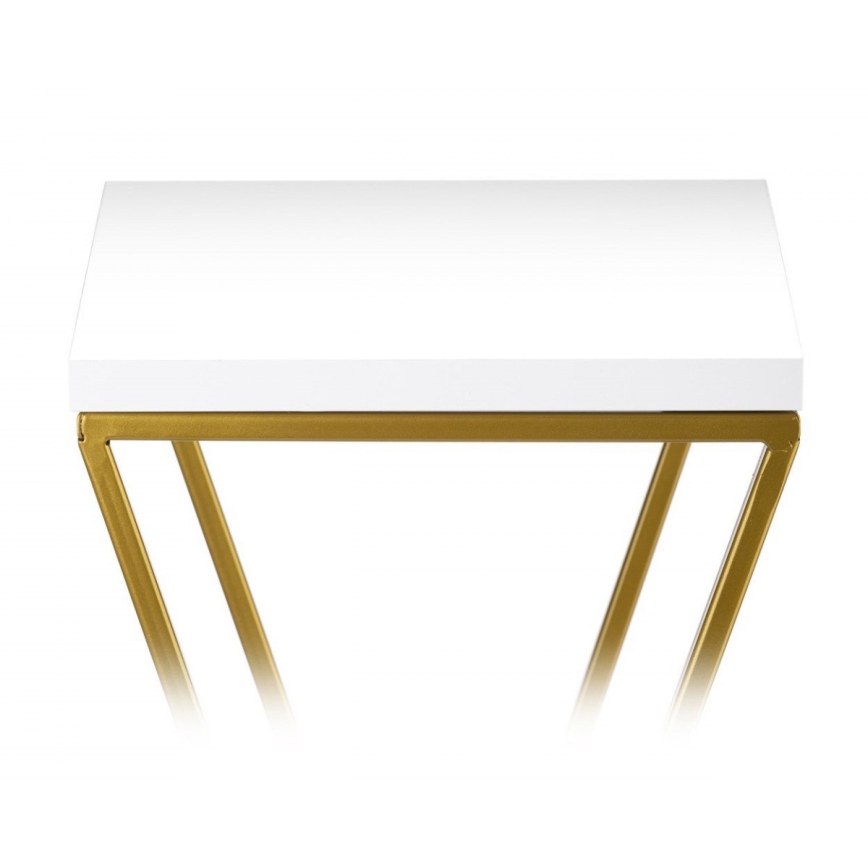 Flower stand LOFT 70x24 cm gold/white