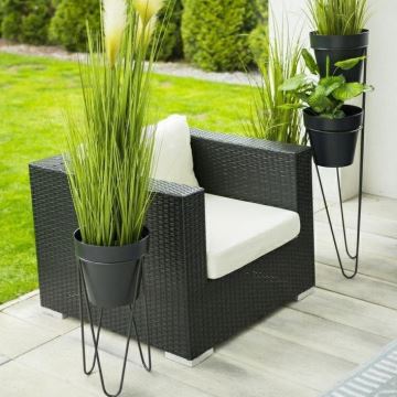 Flowerpot stand LOFT 50x30 cm black