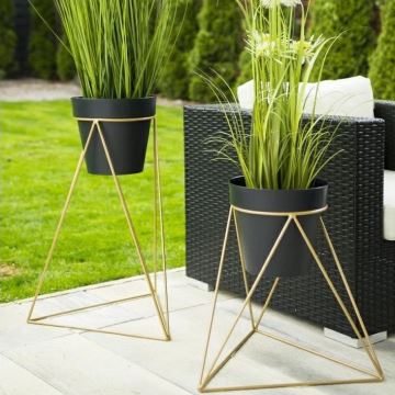 Flowerpot stand TRIANGL 40x45 cm gold